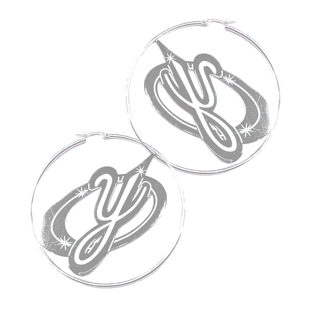 Y Buckle Hoop Earrings